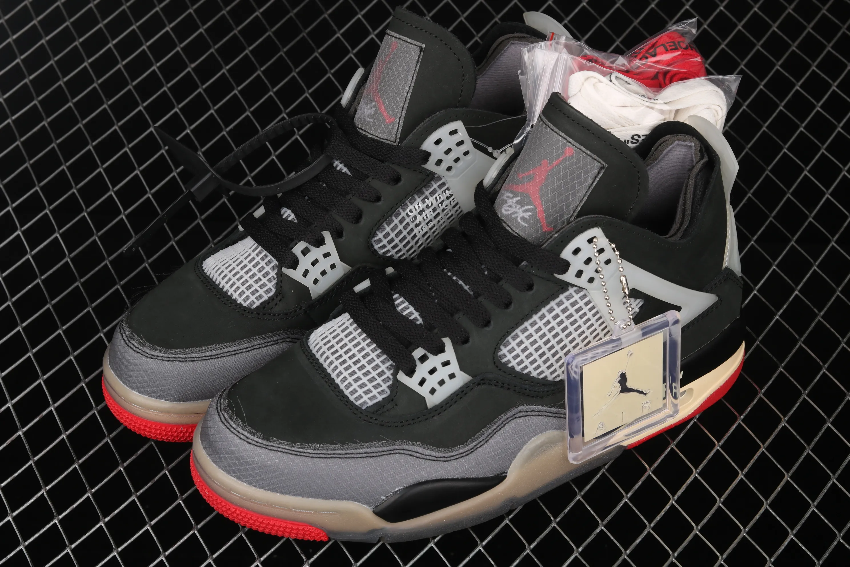 All categories Air Jordan Jordan series basketball shoes Air Jordan 4 Special offer Air Jordan 4 AJ4 Joe 4 replica black and red CV9388-001